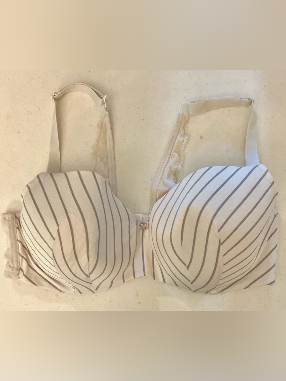 Cacique 42DD Striped Racerback Underwire Bra